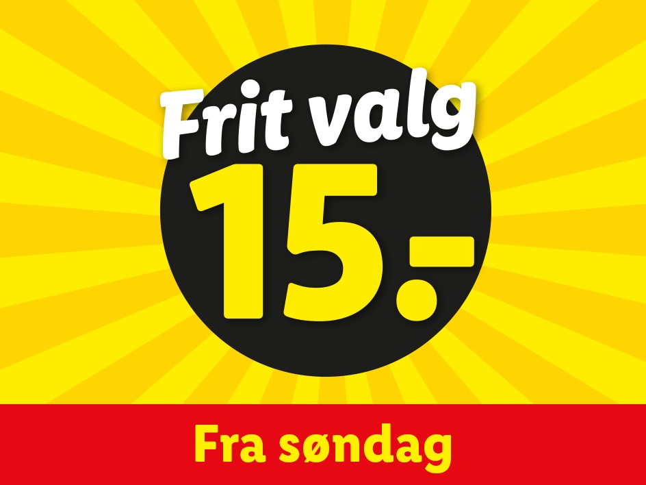 Frit valg 15 kroner