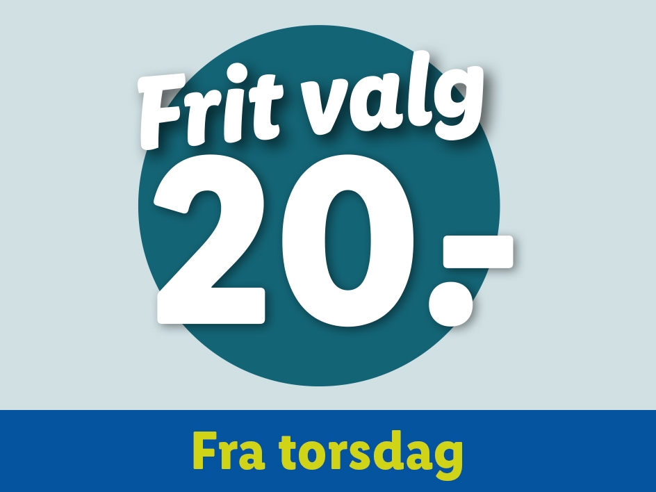 Frit valg 20 kroner