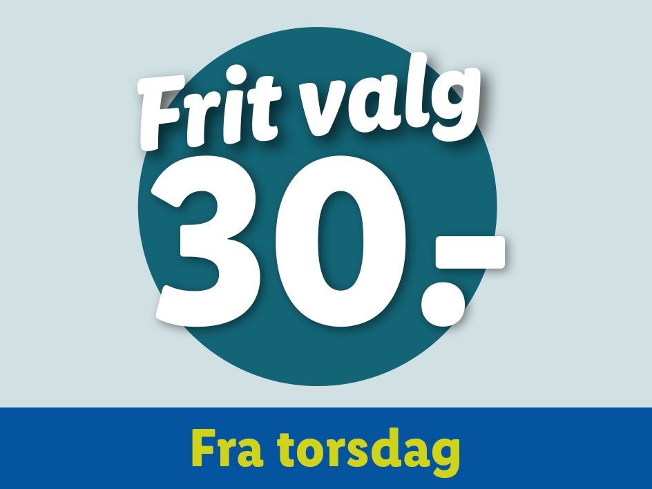 Frit valg 30 kroner