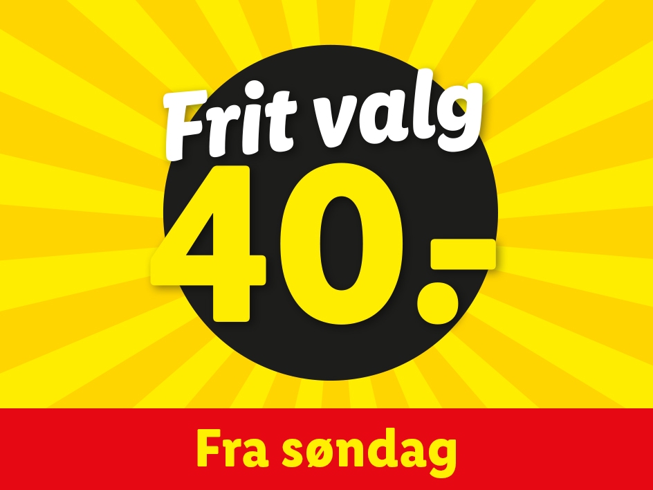 Frit valg 40 kroner